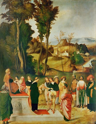 Moses Being Tested by the Pharaoh, c.1502-05 by Giorgione da Castelfranco